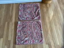 Pair of Two (2) Pottery Barn Accent Pillow Covers Lara  Paisley 24” X 24”