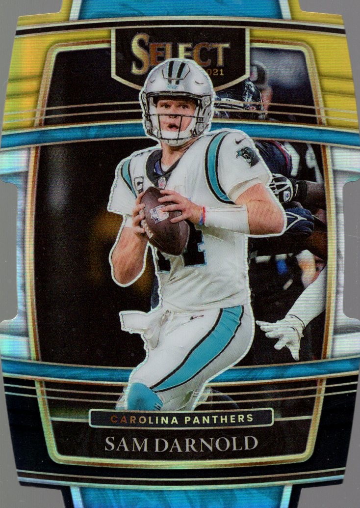 2021 Select Prizm Black and Gold Die Cut #7 Sam Darnold - FB