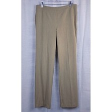 Talbots 10 Tan Classic Side Zip Straight Leg Stretch Dress Pants Office Casual