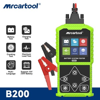 Car Battery Tester 12V 24V Load Tester Cranking Charging System Analyzer Tool US