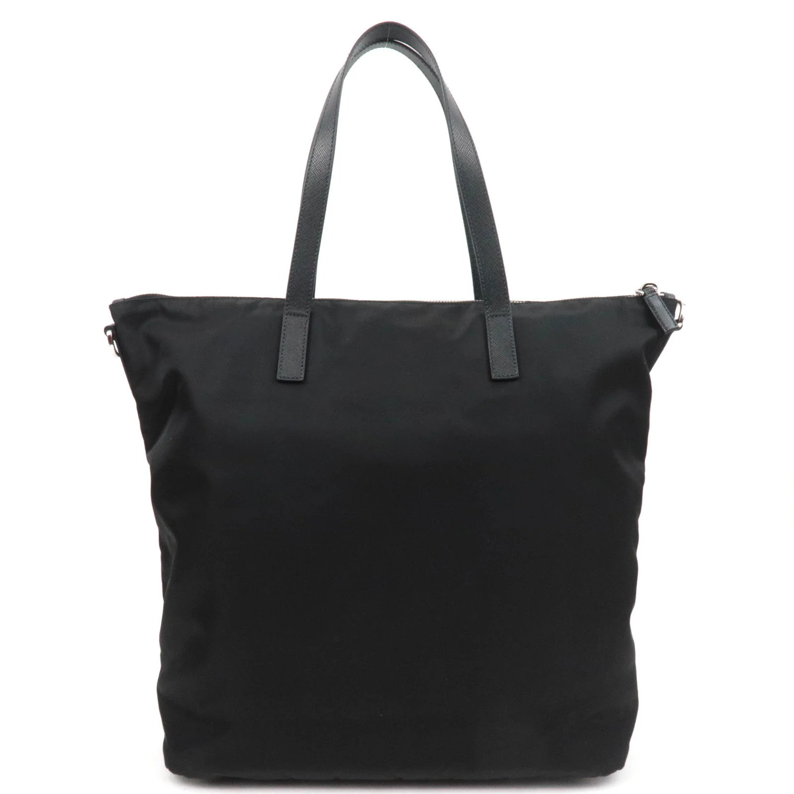 PRADA 2Way Handbag Nylon Leather Black 1BG696 Authentic thumbnail 2