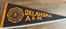 Vintage Oklahoma A&M College Felt Pennant – Pre-Oklahoma State – Rare Pre-1957