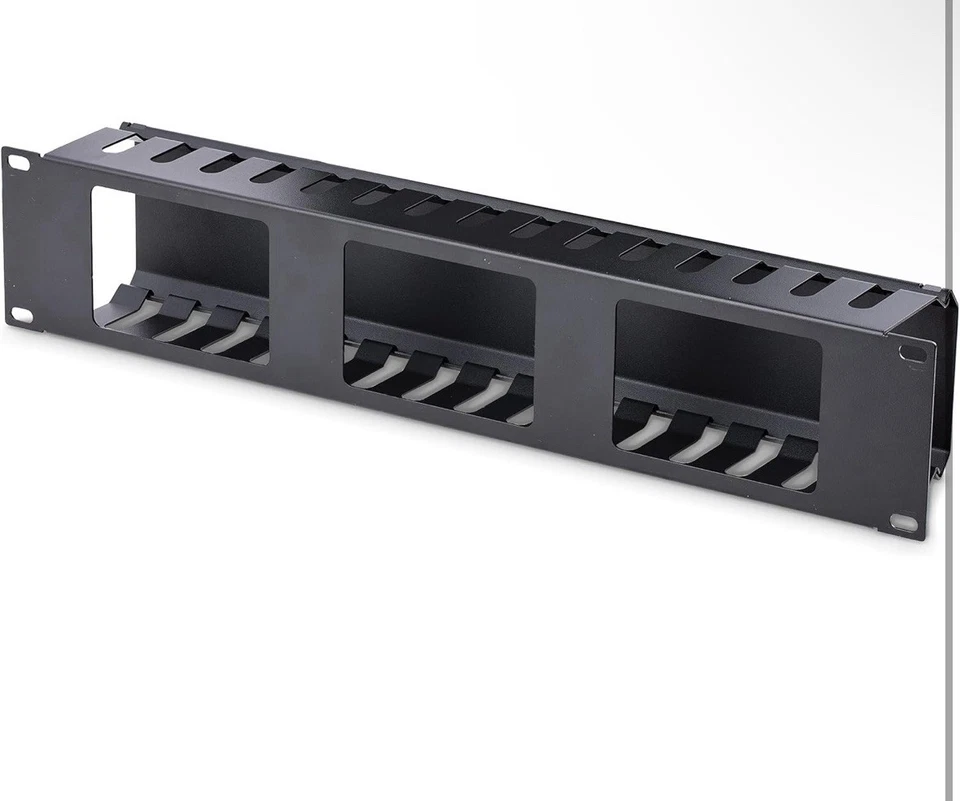 StarTech.com Horizontal 2U Server Rack Cable Management Finger Duct w/ Cover-19" - Image 2 of 4