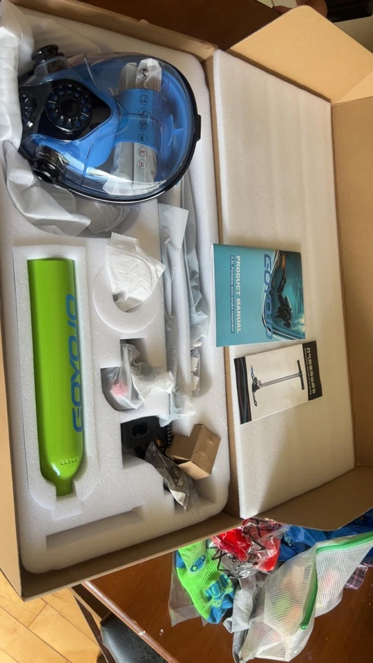 0.5L Scuba Tank & Snorkel Mask Combo – Portable Lung Tank Diving Oxygen Cylinder - Image 2 of 4