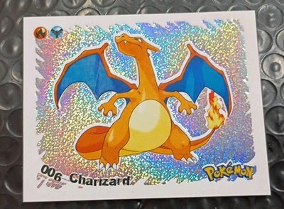 Charizard Holo Rainbow Glitter Foil 2022 POKEMON Sticker #006 Short Print SP