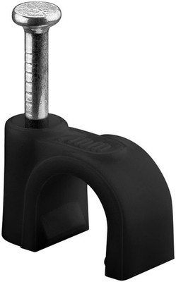 100 Stück Kabelschelle Nagelschelle Nagelclip 7mm schwarz Kabelmanagement