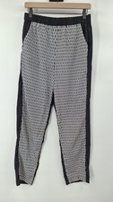 Nicole Miller Geometric Black and White Pants in Size Small