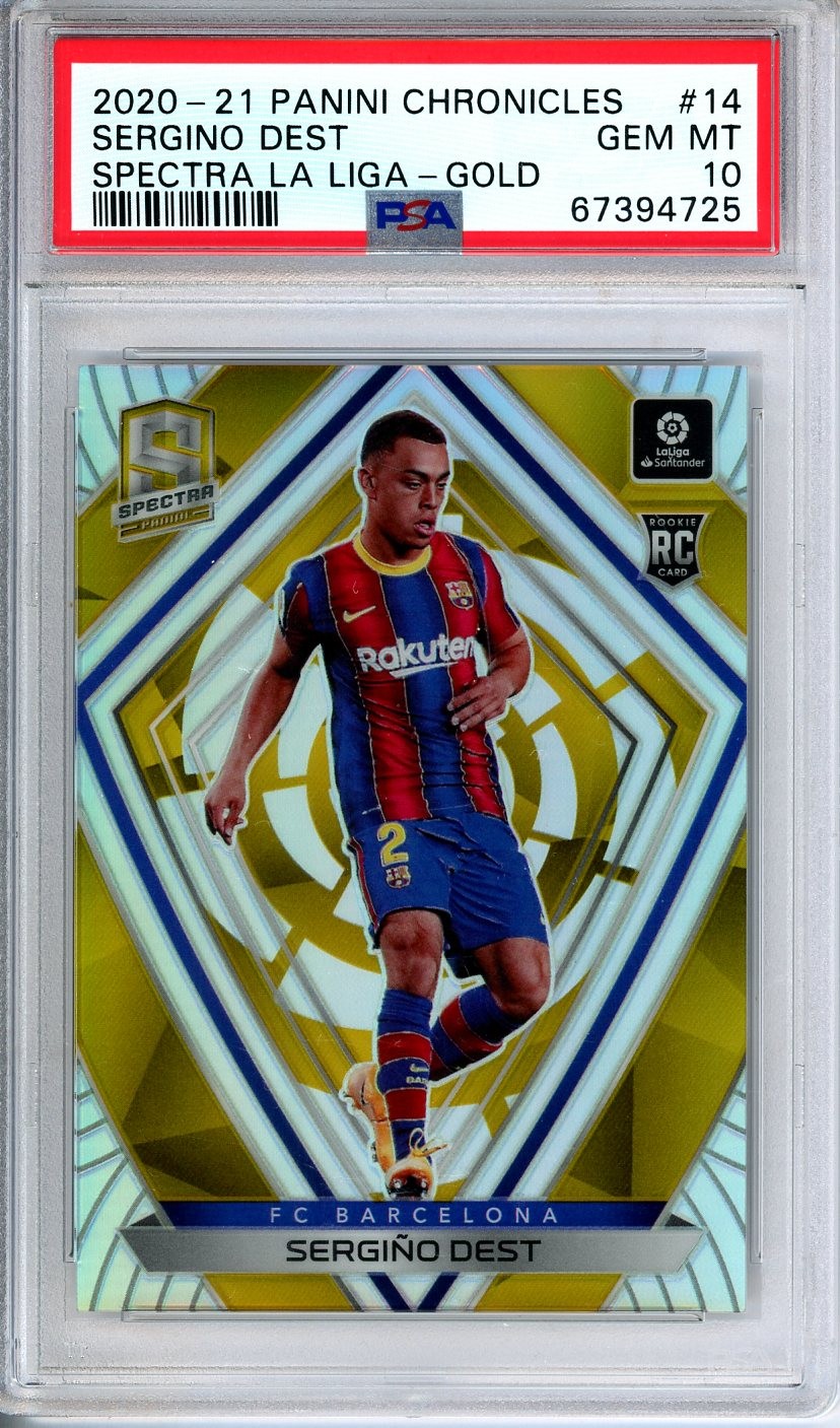 2020 Chronicles Spectra La Liga Sergino Dest Rookie Gold #08/10 PSA 10 L213