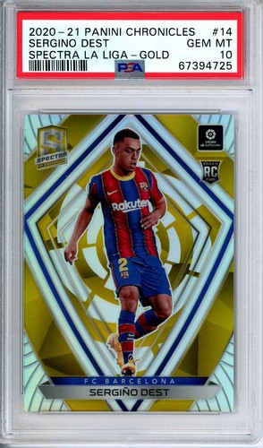 2020 Chronicles Spectra La Liga Sergino Dest Rookie Gold #08/10 PSA 10 L213