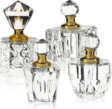 Okuna Outpost Crystal Perfume Bottle Set 4-Pack - 10 mL Clear Cut 