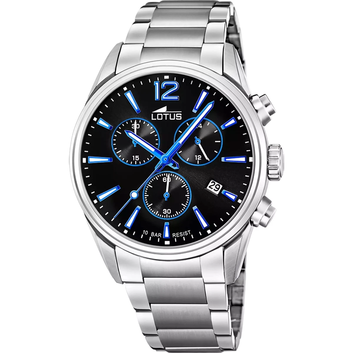 Lotus Orologio Cronografo Uomo 18851/4 – Cassa In Acciaio, Cinturino In Pelle, Vetro Minerale, 5 ATM