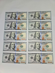10 - 2017 -A Series $100 UNCIRCULATED SUPER FANCY SEQUENTIAL "666" 77226660-9