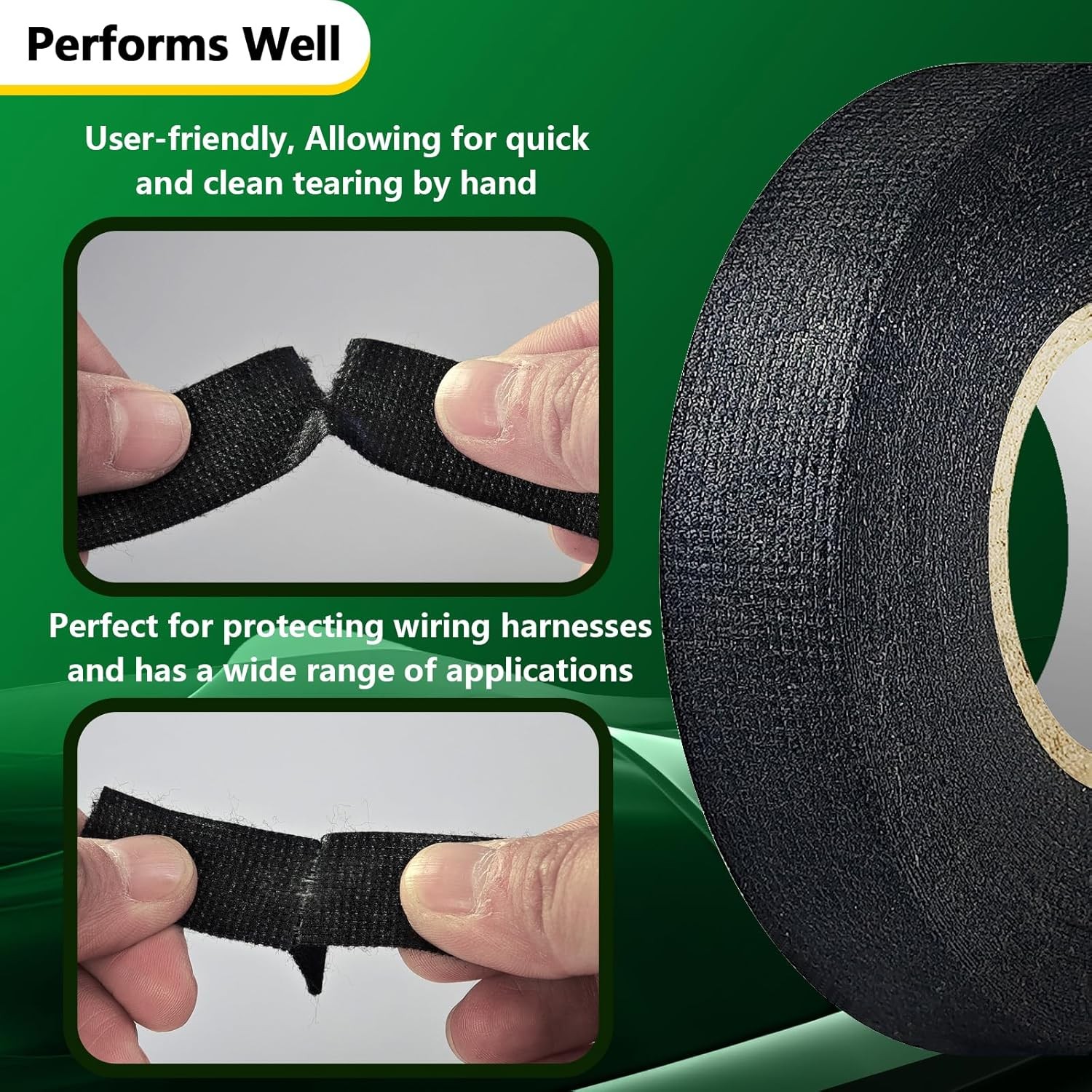 5 Rolls Wire Harness Tape, High Temp Cloth Tape - Self-Adhesive... 