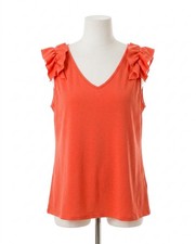 Bibi Ruffle Shoulder Tank Size L