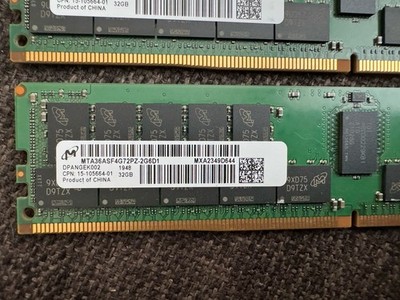 Micron 32GB PC4-2666V DDR4 2Rx4 ECC Server RAM MTA36ASF4G72PZ