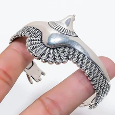 Beautiful Handmade Design 925 Sterling silver Adjustable Cuff Bracelet For Gift