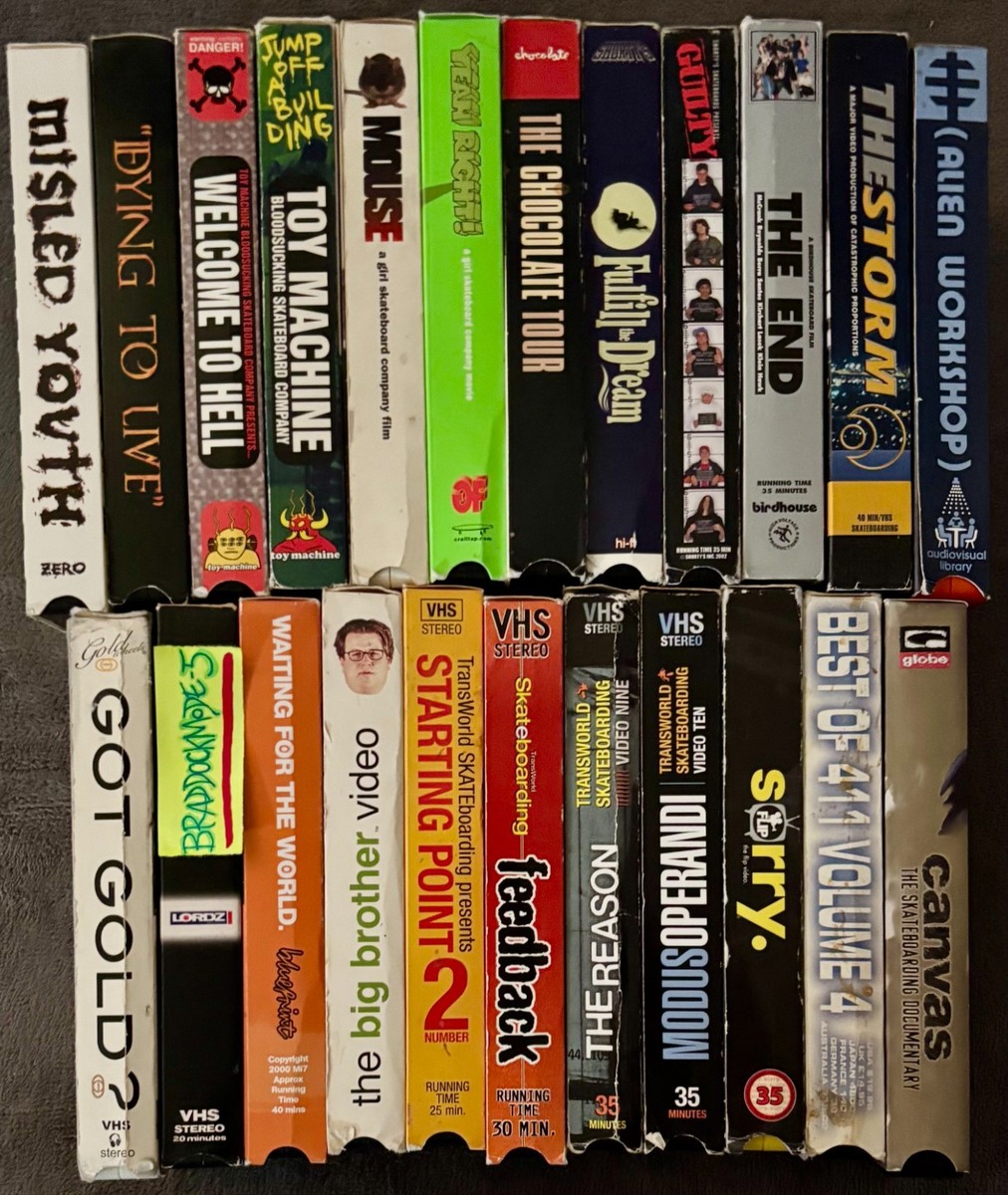 Skateboard Video VHS Collection (Classics & Randoms - 23 Videos In