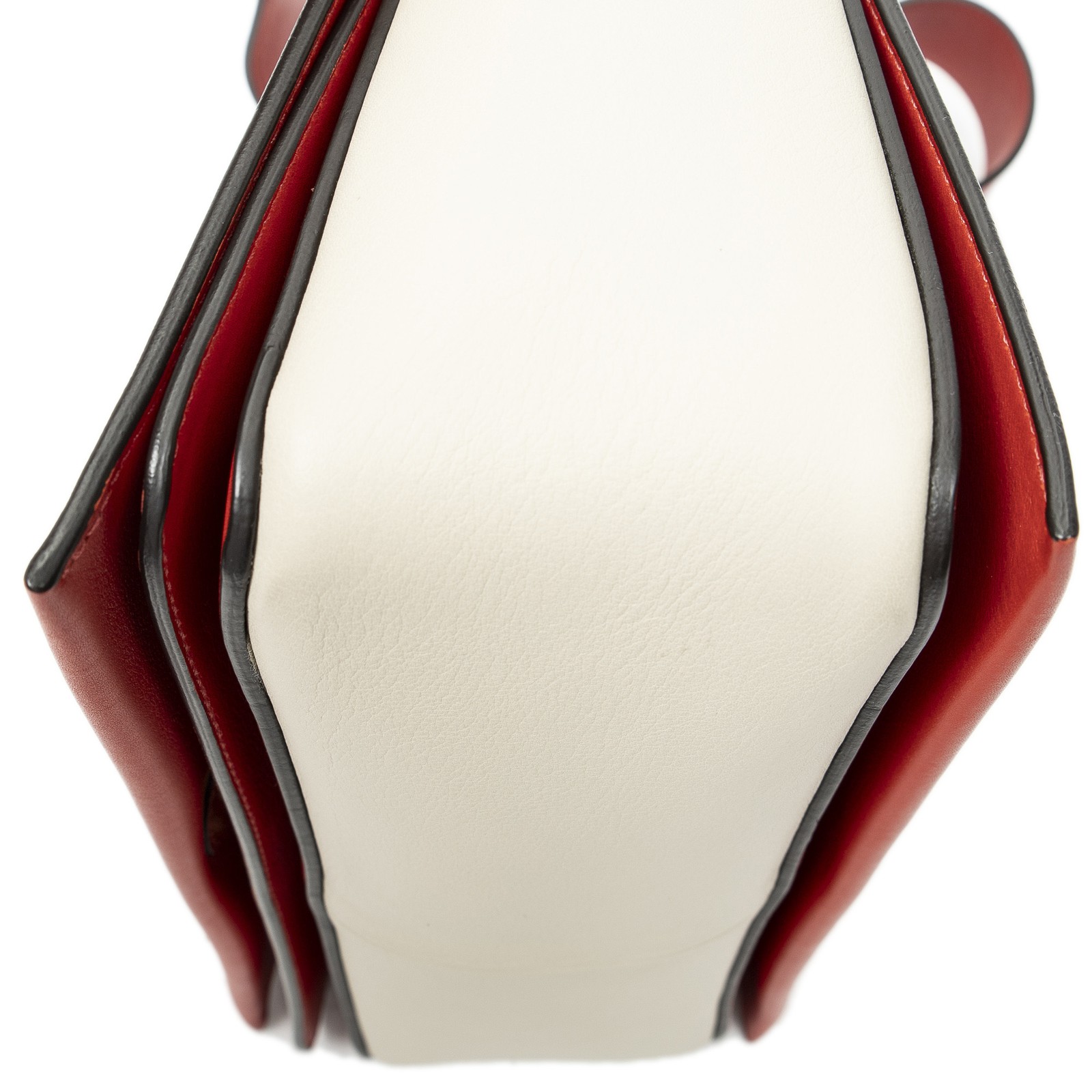 Celine Red/Beige Medium Frame Crossbody Shoulder Bag Calfskin Leather image 8