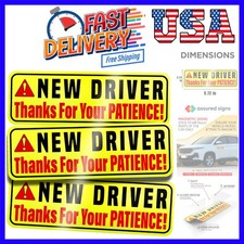 New Driver Magnet for Car - Extra Strong Hold - 9.72" by 3.24" - 3 Pack - Ess...