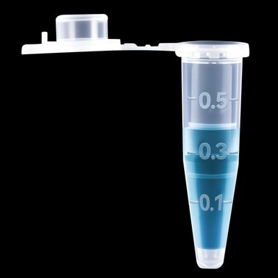 0.5ml Microcentrifuge Tube Snap Cap Bottom Tip Polypropylene Graduated 500 PCS