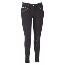 Equine Couture Ladies Stars & Stripes Silicone Knee Patch Breeches