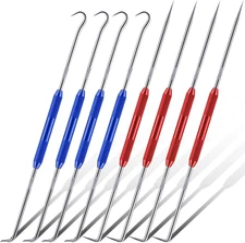 2 Pcs Double Pointed Scriber, 8.3 Inch Metal Scribe Tool Hook and Pick Set Strai