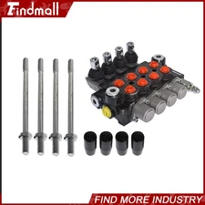 4 Spool Hydraulic Monoblock Double Acting Control Valve 11 GPM SAE Ports 3625PSI