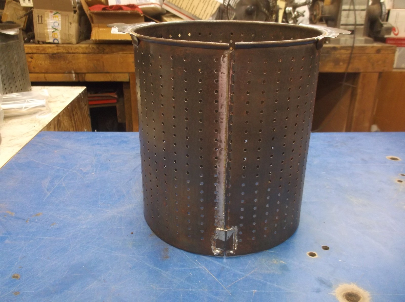 ENTERPRISE ORIGINAL 8 QT STRAINER BASKET SAUSAGE STUFFER LARD FRUIT PRESS