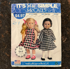 McCall's Crafts L9422 Doll Clothes Sewing Pattern 18" UNCUT FF Dress Coat Hat