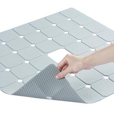 Shower Mat Non Slip Silicone Soft Odorless Bathtub Mat Non Slip No Suction Cu...