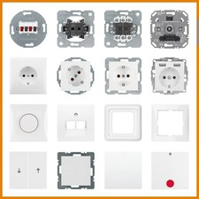 Berker S.1 Polarweiss glänzend Steckdose Schalter Wippe Rahmen Dimmer Auswahl