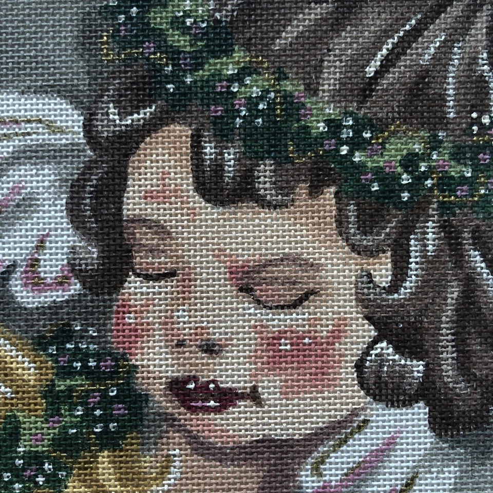 The Painter Sweet Angel Babies Handpainted Needlepoint Canvas 18 Count Nursery - Image 4 of 4