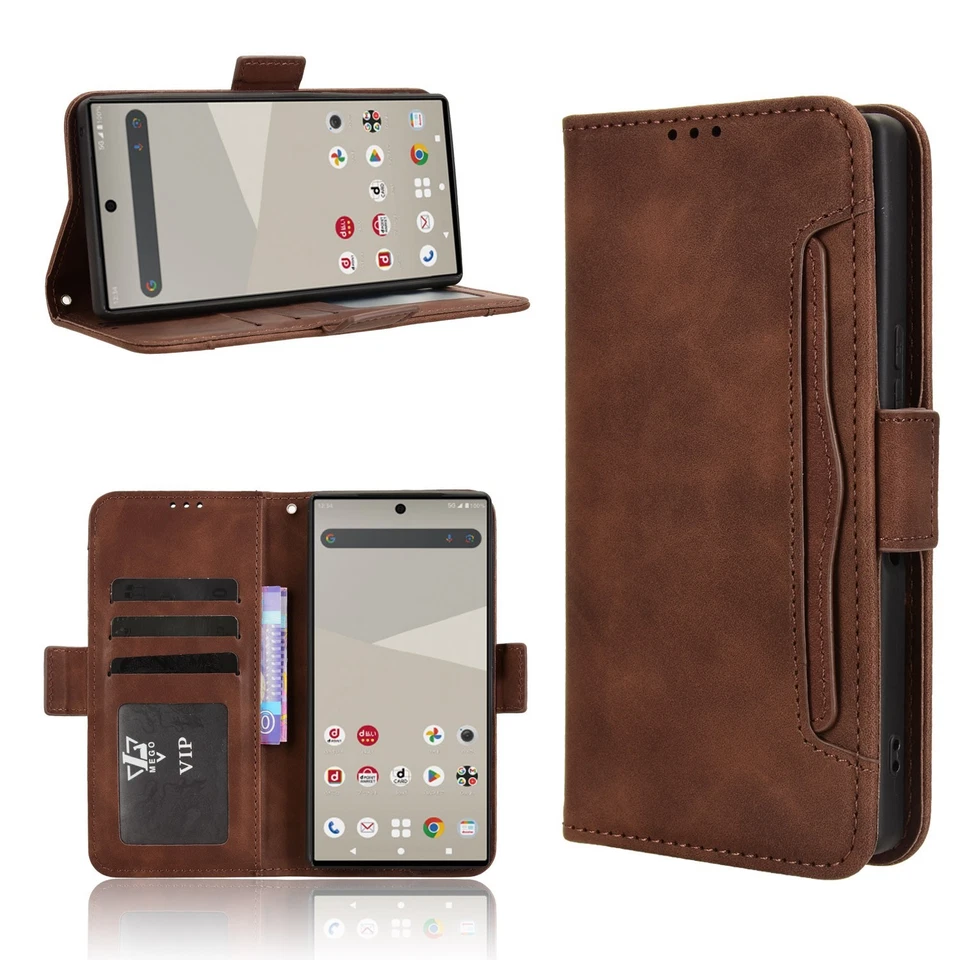For Sharp Aquos Wish 5 4 R10 Separable Card Slot Flip Leather Wallet Stand Case - Image 3 of 4