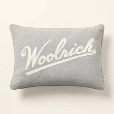 14"x20" Woolrich Embroidered Lumbar Toss Pillow Gray - Woolrich