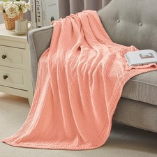 6 Layer 100 Cotton Muslin Blanket Queen Size 80" x 90", Lightweight Breathab...
