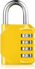 Combination Padlocks, 4 Digit Combination Lock for Locker with Code Heavy Duty 