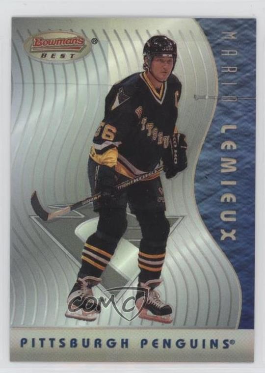 1995-96 Bowman Bowman's Best Refractor Mario Lemieux #BB10 HOF 4f5