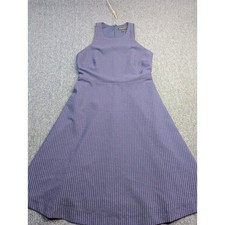 Banana Republic Womens Navy Pinstripe Sleeveless Fit and Flare Dress Size 0 NWT