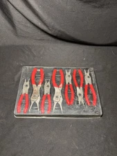 USED SNAP ON 7 PIECE SNAP RING PLIER SET #PAKLD203 WITH PACKAGE