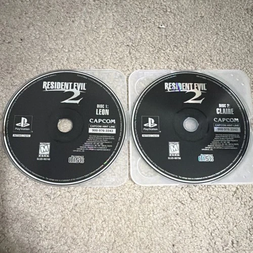 Resident Evil 2 Capcom PlayStation 1 Horror M NTSC-U/C 1998 2 Discs Leon Claire