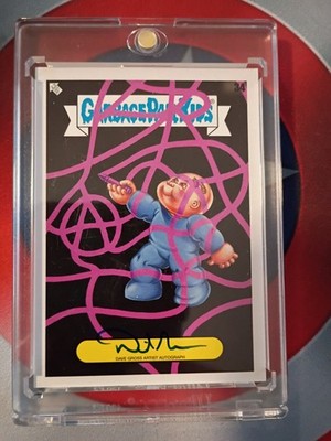 2022 Garbage Pail Kids Book Worms #34 Hooligan Harold Autograph by David Gross