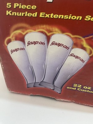 Snap On Tools Vintage 4 Stück Pils Glas Set 22oz Neu unbenutzt 