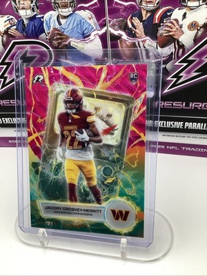Jacory Croskey-Merritt 2025 Topps Resurgence Voltaic Pink Surge /299 Rookie