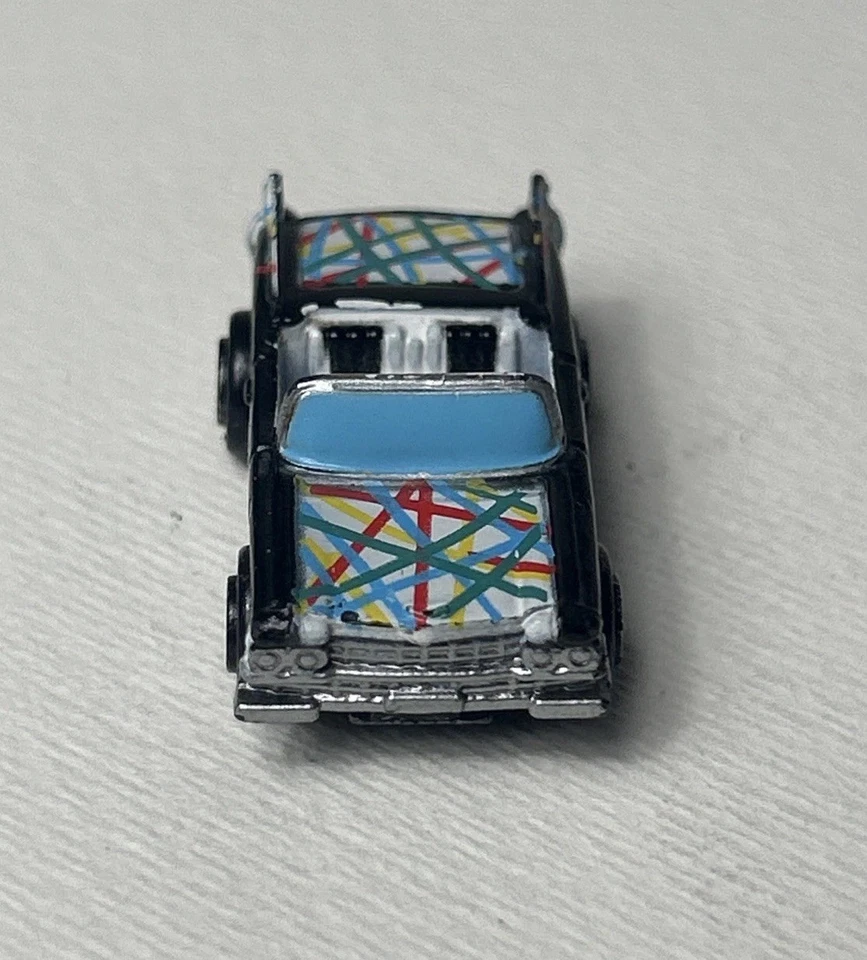 Micro Machines Galoob 1990 ‘59 Cadillac Convertible Car Black White - Image 4 of 4