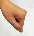 Solid 925 Sterling Silver Braid Silver Ring Brand Celtic Ring All Size