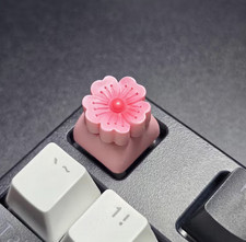 Cute Artisan Pink Flower Pink Kawaii Keycap for OEM Mechanical Keyboard