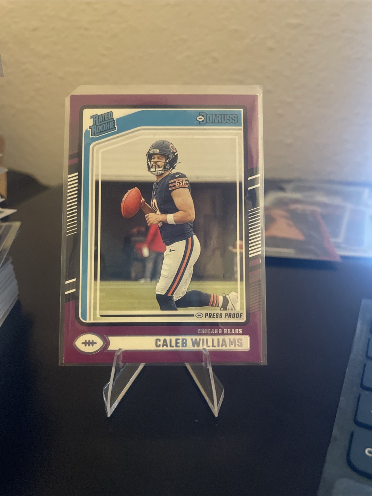 2024 Panini Donruss - Rated Rookie Caleb Williams #327 Purple Press Proof (RC)