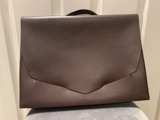 Bill Amberg x Tate London Leather Chocolate Brief Case Excellent Condition