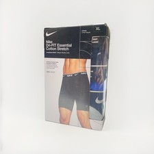 Nike Men's Dri- Fit Cotton Stretch Long Boxer Brief 3-Pack Size XL