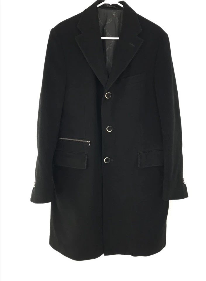 Abrigo de Lana Corneliani ID Negro SIN Chaleco Extraíble Talla 50R Foto 3 de 4